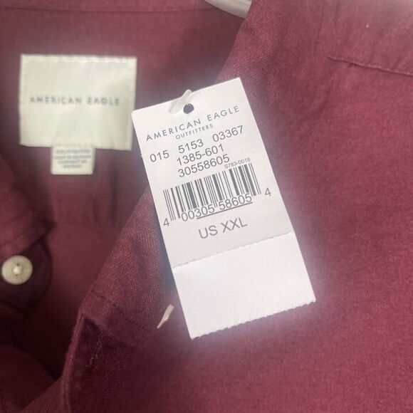 AMERICAN EAGLE AE Mens Everyday Button Down Shirt Size XXL Preppy Casual Office - Picture 5 of 14